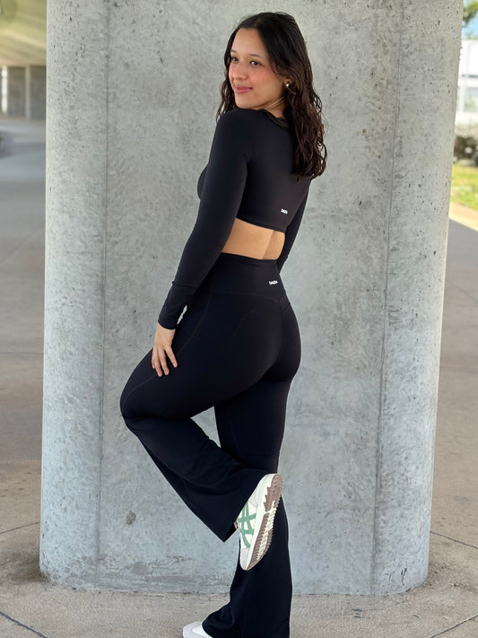 FLARE PANTS - BLACK