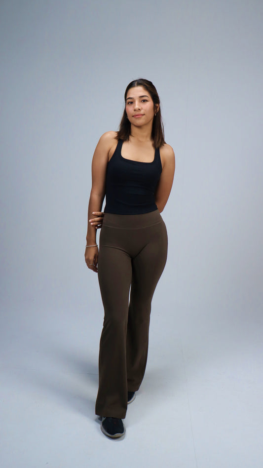 FLARE PANTS - COFFEE